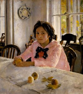 Girl with peaches by Serov